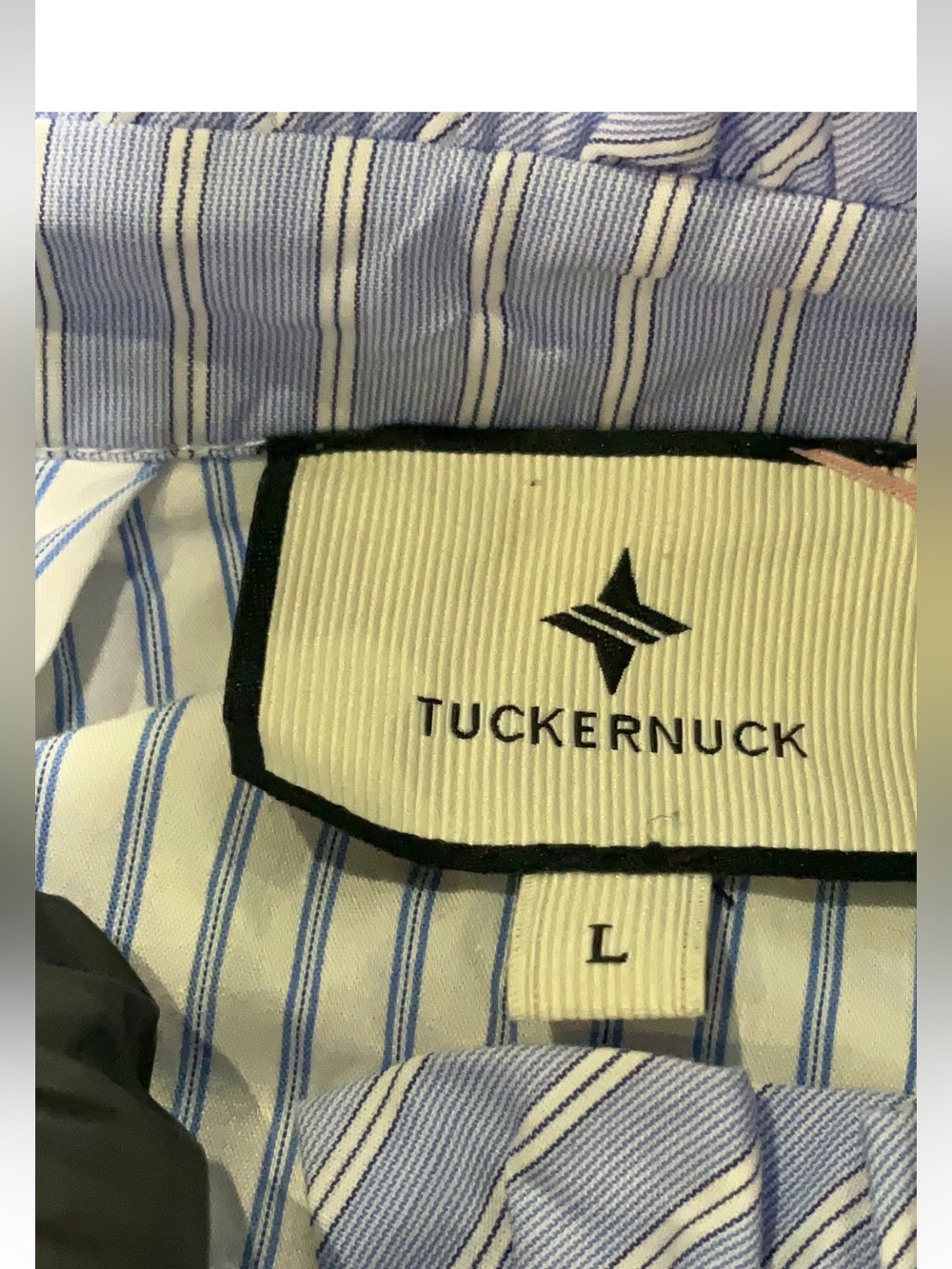 Tuckernuck Lavender Blue Striped Tate Dress Size L - Picture 4 of 4